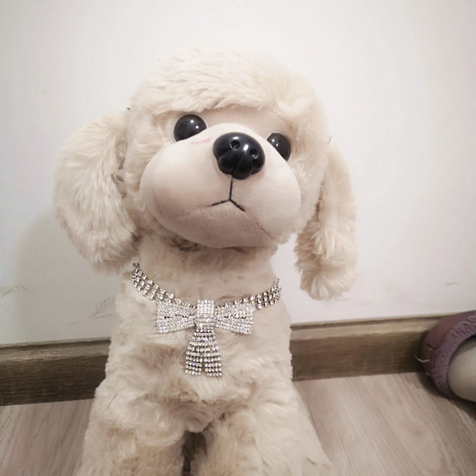 

Животное ожерелье бант Стразы Украшения кошачий ошейник-это не только Регулируемый ошейник для собак с металлическая застежка-лобстер