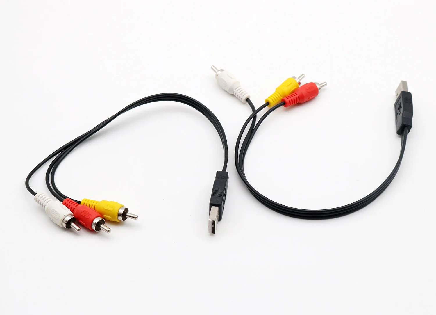 Переходник USB Type A (штекер) на 3 RCA 25 см | Электроника