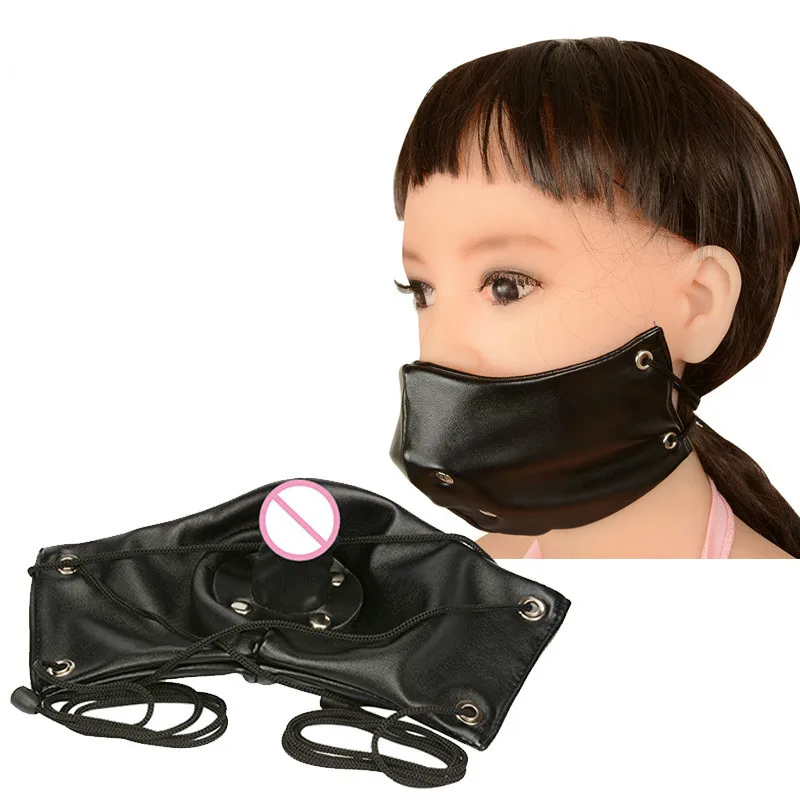 Кляп для пениса кляп рта сексуальная маска бандаж фаллоимитатор жгут раб фетиш