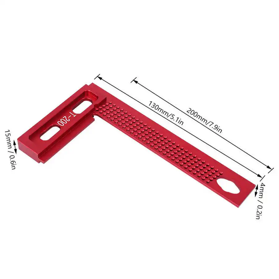

Hole Ruler Measuring Tool Woodworking Accessory WearResistant Rust Proof Aluminum Alloy Angle Gauge
