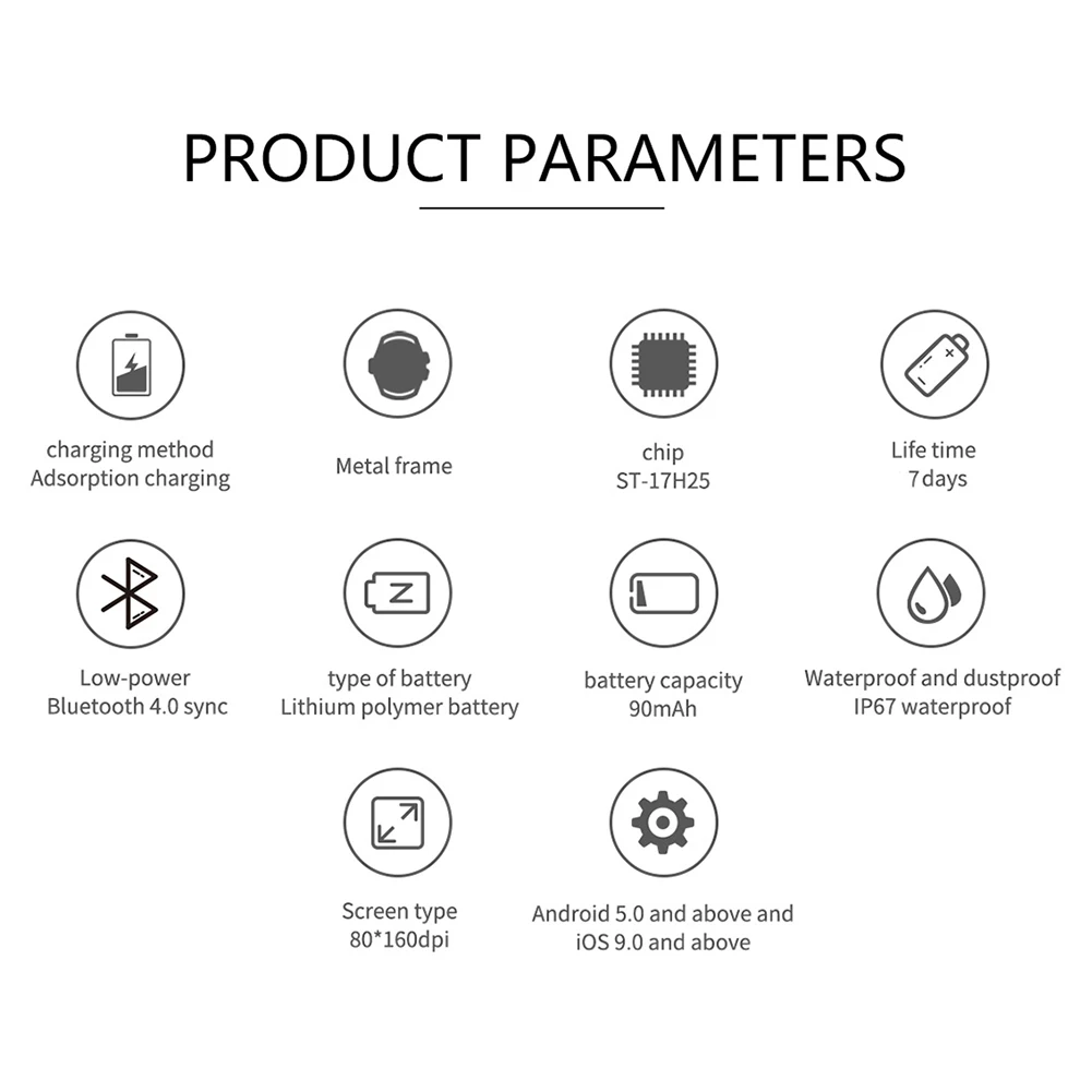 Новый умный браслет с измерением артериального давления Водонепроницаемый
