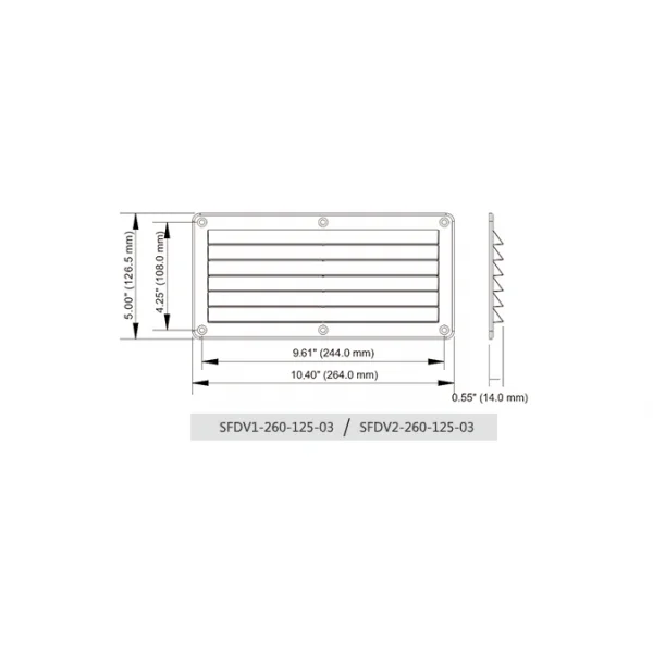 

Marine RV Boat Caravan Louver Vent Ventilation 26x12.5cm/ 10.24 X 8.5 Inch