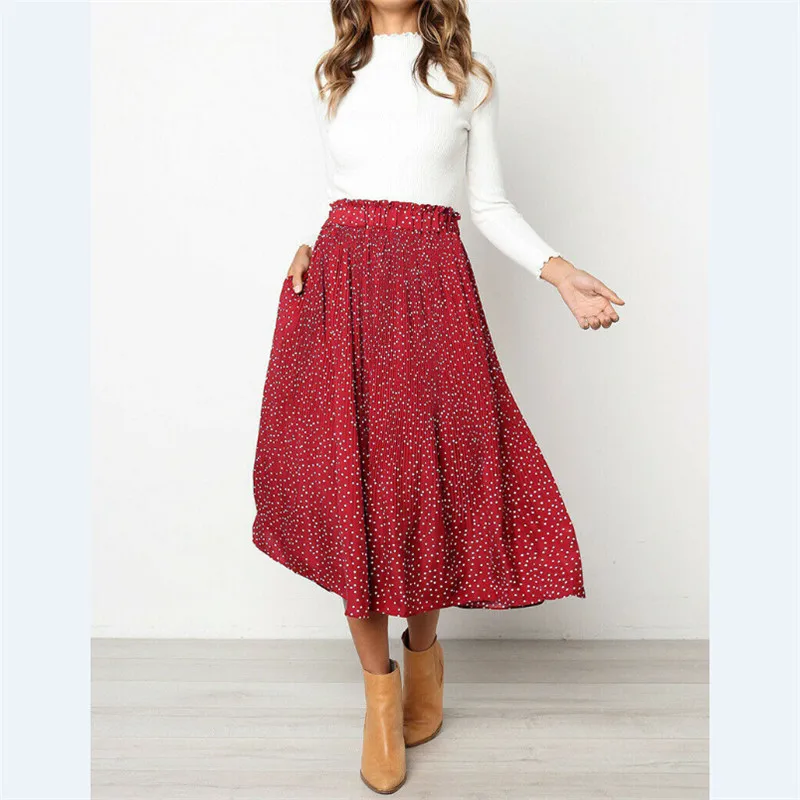 

Women's Elastic Pleated Skirt High Waist Bodycon Skirts Skirt Pencil Skirts