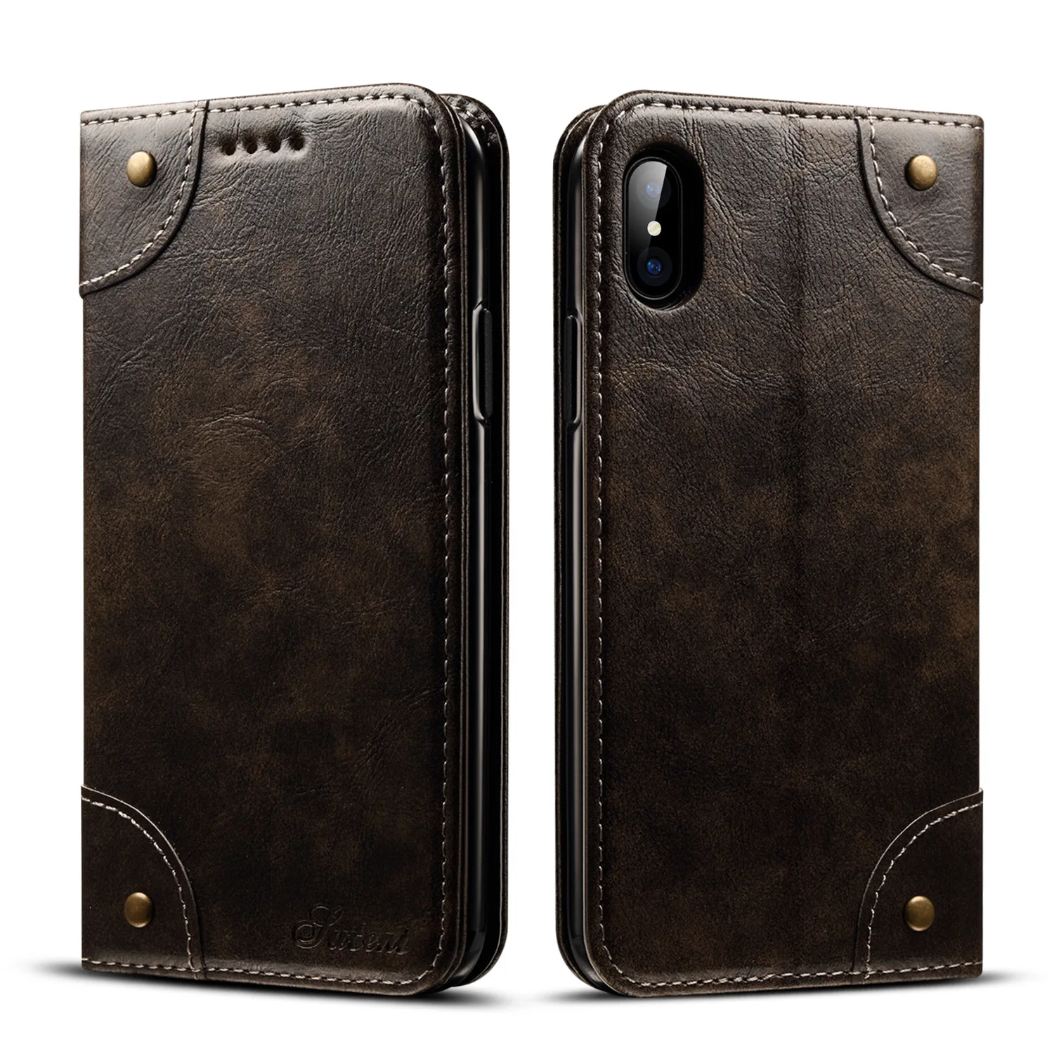 Роскошный деловой чехол-кошелек из натуральной кожи для Iphone X XS XR 8 7 6S Plus, винтажный флип-чехол, кожаный чехол для Iphone 11 Pro Max