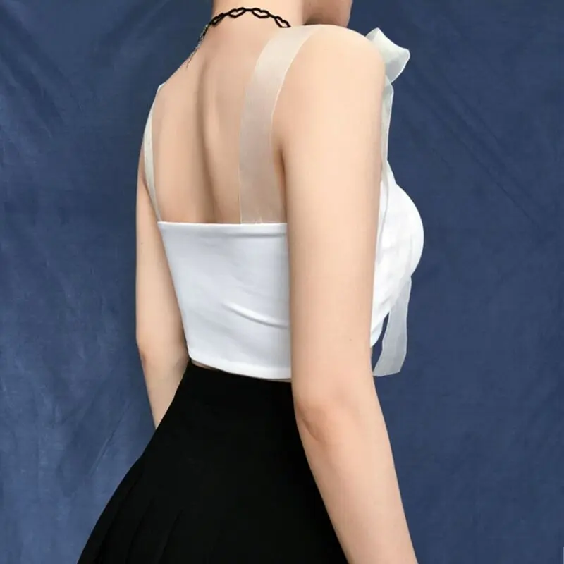 Хит продаж 2019 новинка женский сексуальный кружевной топ на бретельках короткий