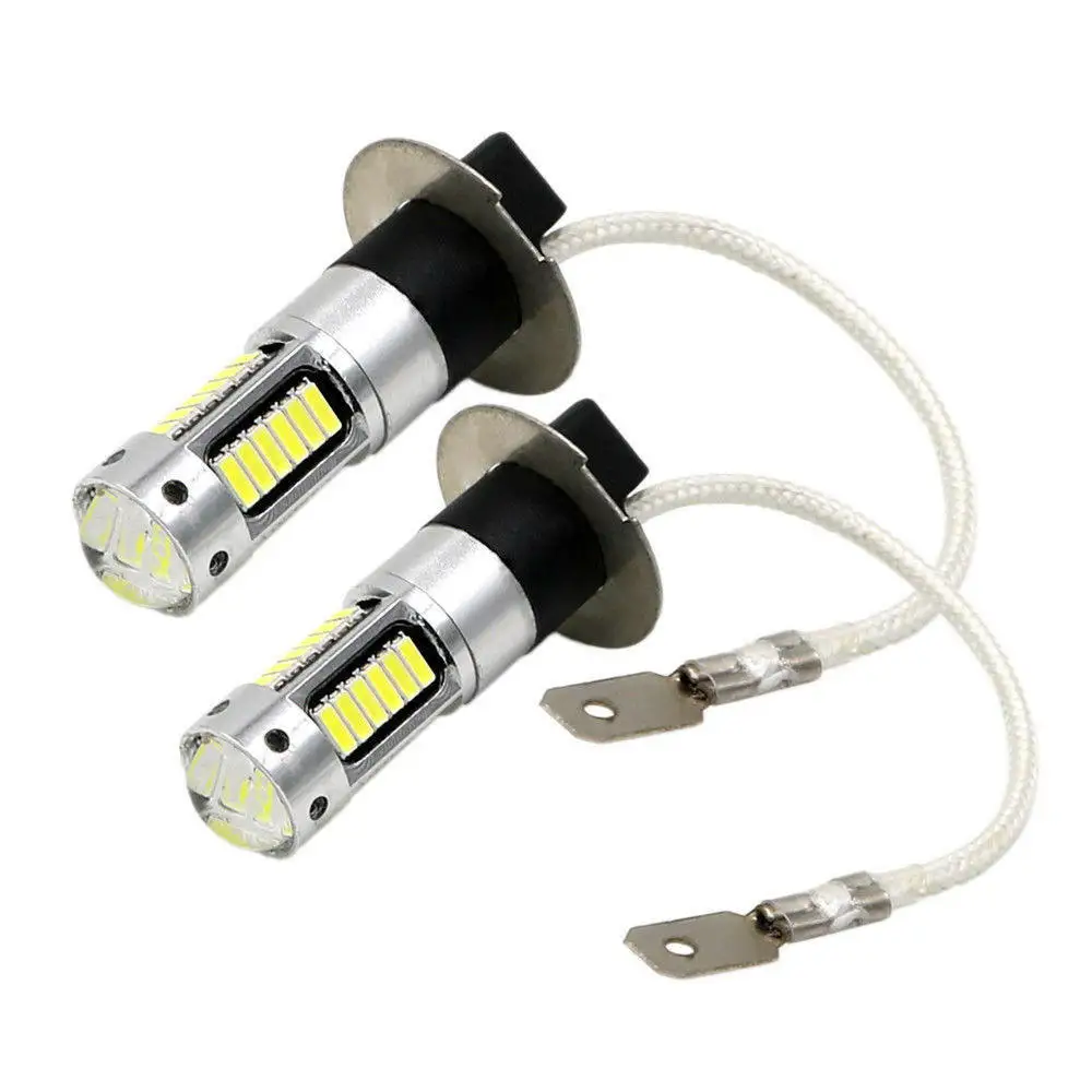 Светодиодсветодиодный высокой мощности H3 4014 30 SMD 2 шт. белая лампа для