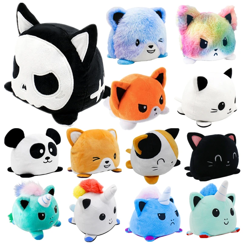 

11 Styles Double sided Cat Gato Kids Plushie Plush Animals unicorn Double-Sided Flip Doll Cute Toys Peluches For Pulpos