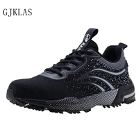 mens steel toed work shoes casual protective construction safety shoes mens outdoor anti hit puncture proof safety boots