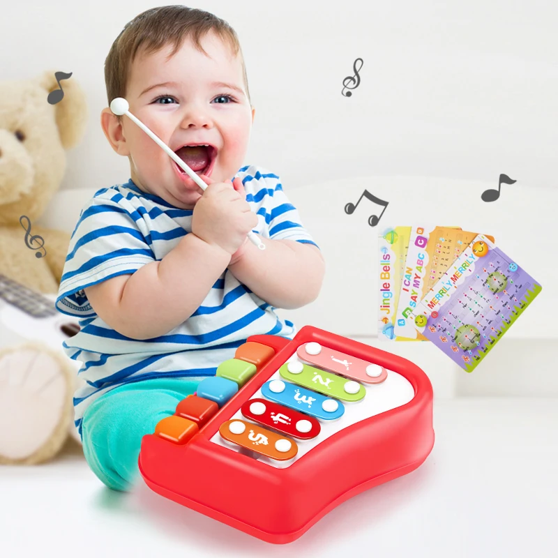 Пластиковая игрушка для музыкального инструмента Xylophone 5/8 шкала детей раннего
