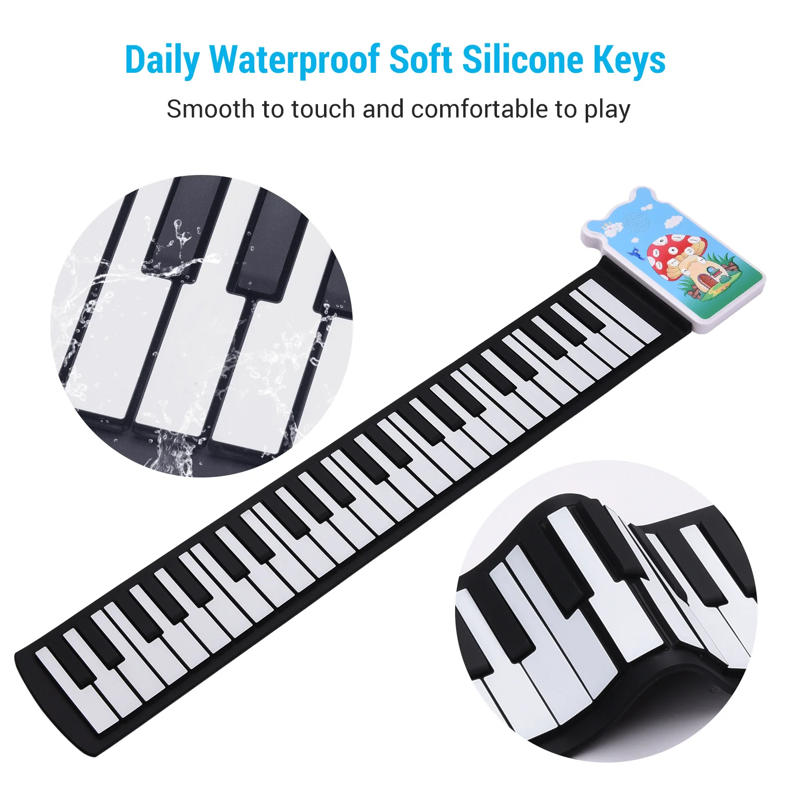 Складная электронная клавиатура для пианино 49 клавиш 8-тоновая 6-демо-запись