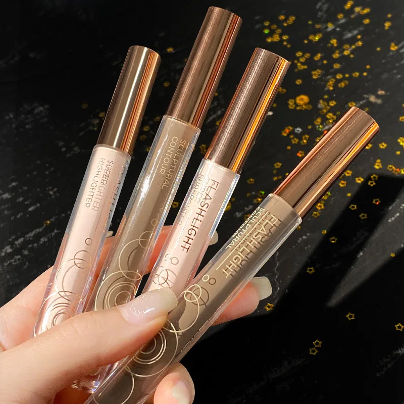 

1pcs liquid highlighter pen repair shadow concealer pen nose shadow face brightening matte cream texture cement stick