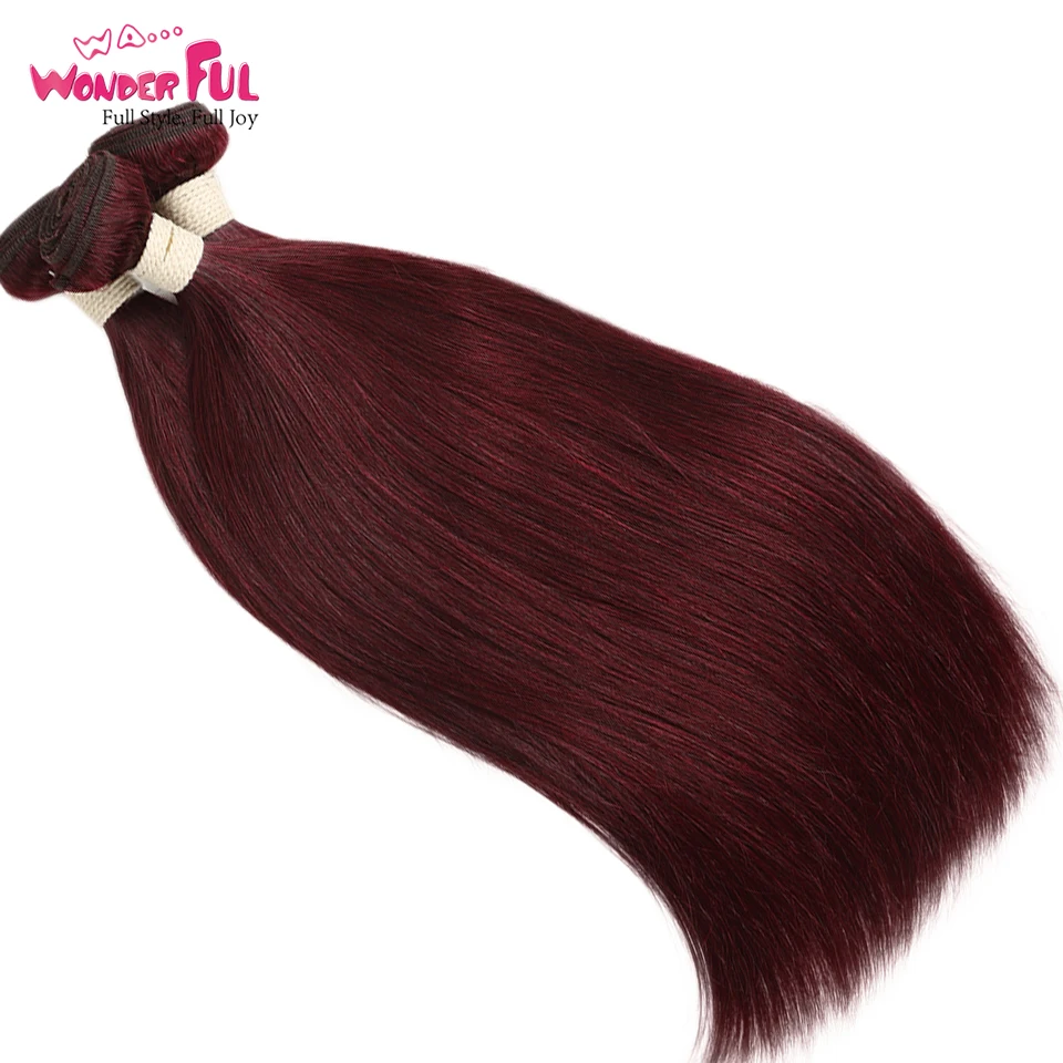 Бразильские прямые волосы 3/4 пучков 10-30 дюймов Remy с эффектом омбре 100%