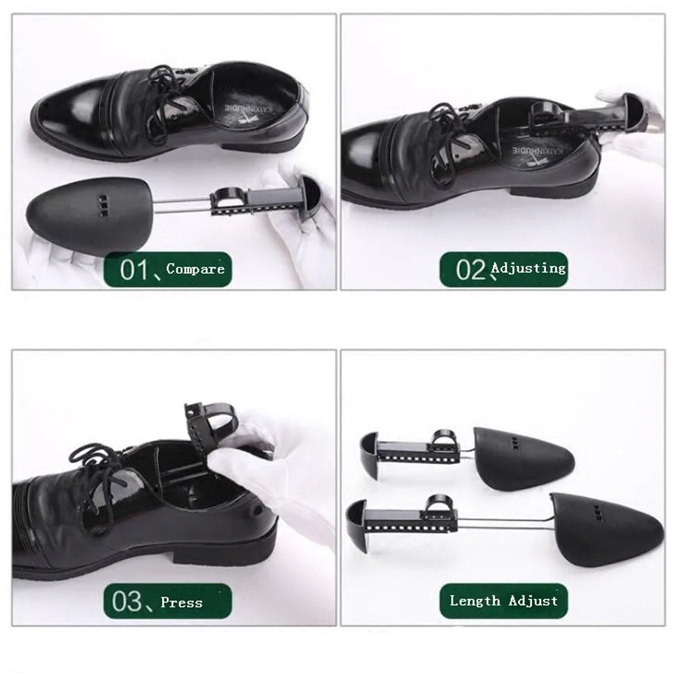 

2021 1pair Men / Women Plastic Spring Shoe Tree Stretcher Boot Holder Shaper Automatic Support Black Color Hot