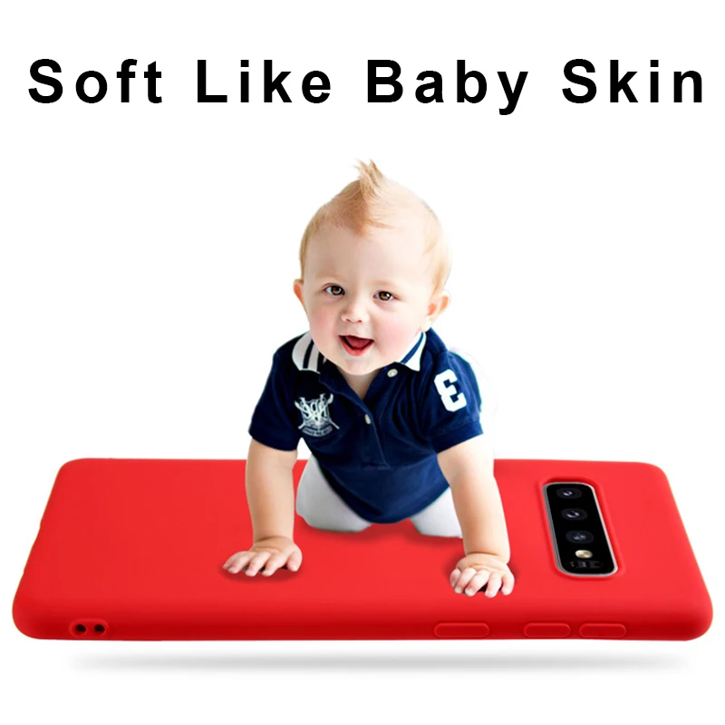 Жидкий силиконовый чехол для Samsung Galaxy S8 S9 S10 Plus S7 Edge Note 8 9 10 Pro A10 A20E A30 A40 A50 A60 A70 A80 M10 M20