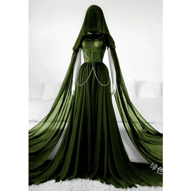 Женское винтажное платье с капюшоном принцессы в викторианском стиле ренессанс