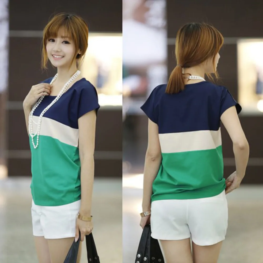 Модная популярная летняя Новинка 2019 Корейская стильная женская футболка с