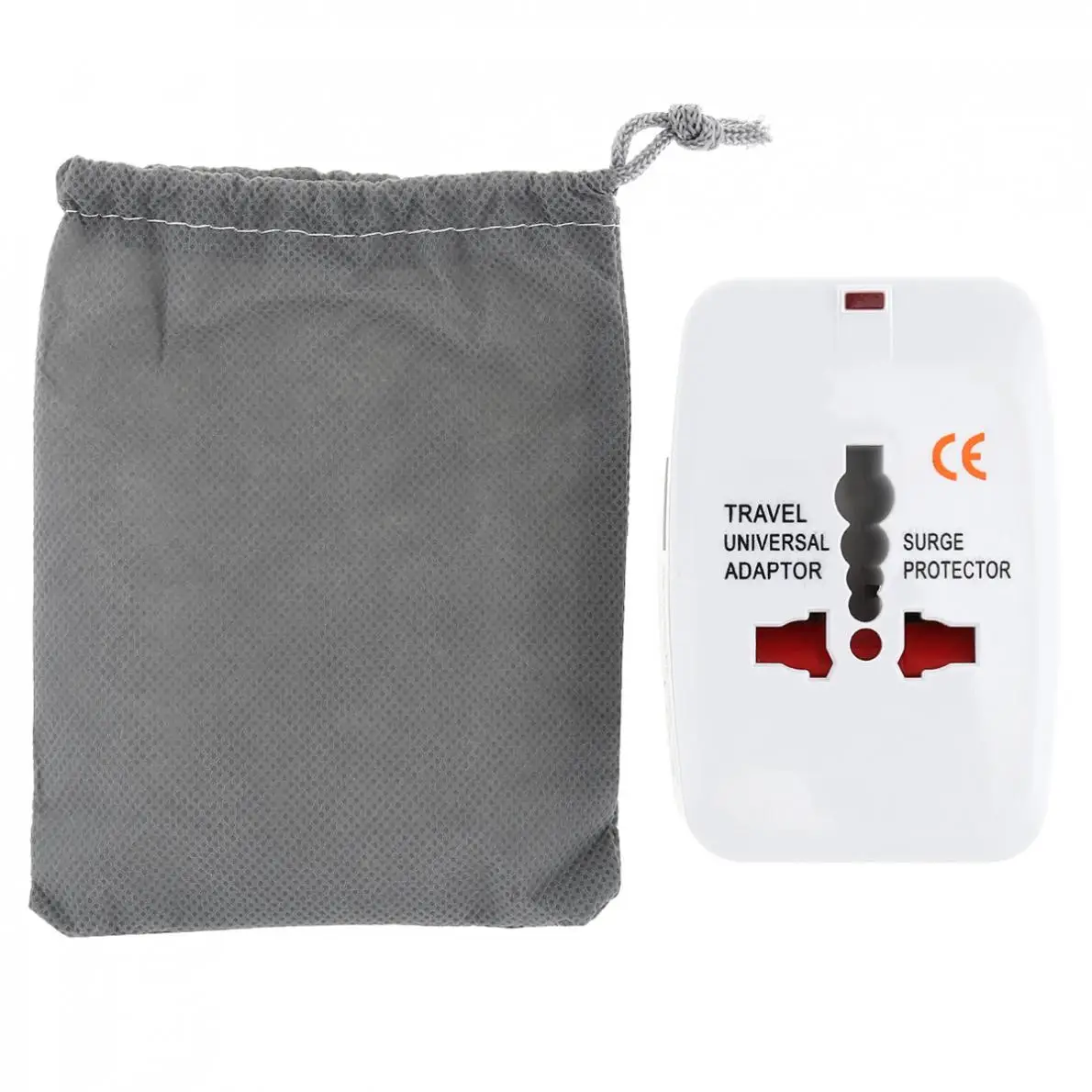 Белый Универсальный адаптер для путешествий с двойным usb-портом питания