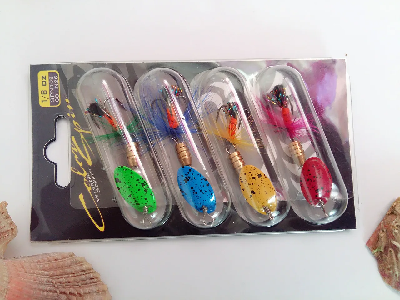 

Warpy mouth special rotation feather sequins combination 4 value-added road bait fish bait sequins fishing gear fishing supplies