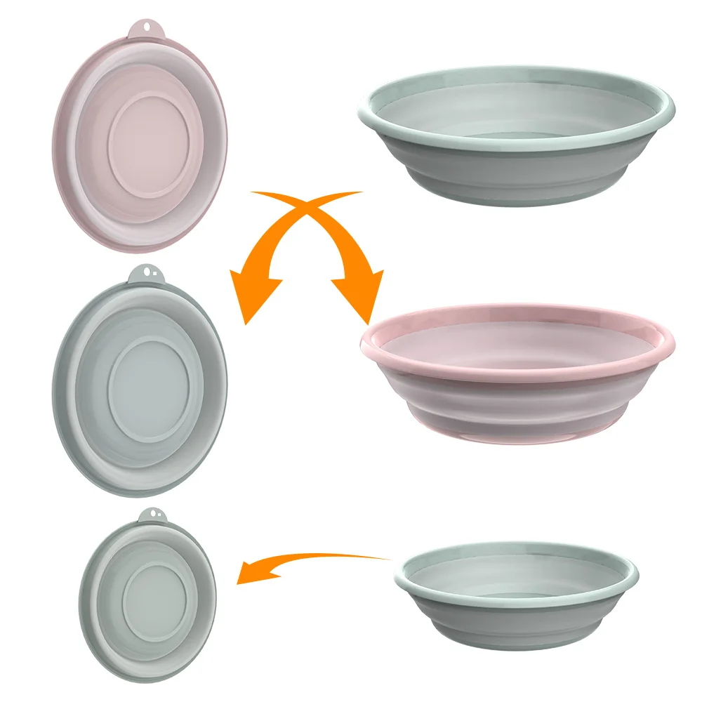 Набор из 3 складных тазиков туристическое складное ведро многоцелевой складной