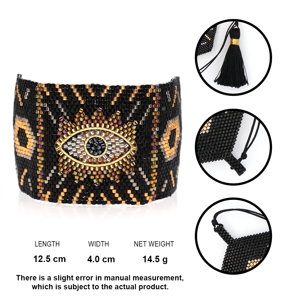 

Rttooas MIYUKI Turkish Evil Eye Bracelets Men Pulseras Mujer 2020 Handmade Loom Beads Woven Lucky Evil Eye Charm Bracelet