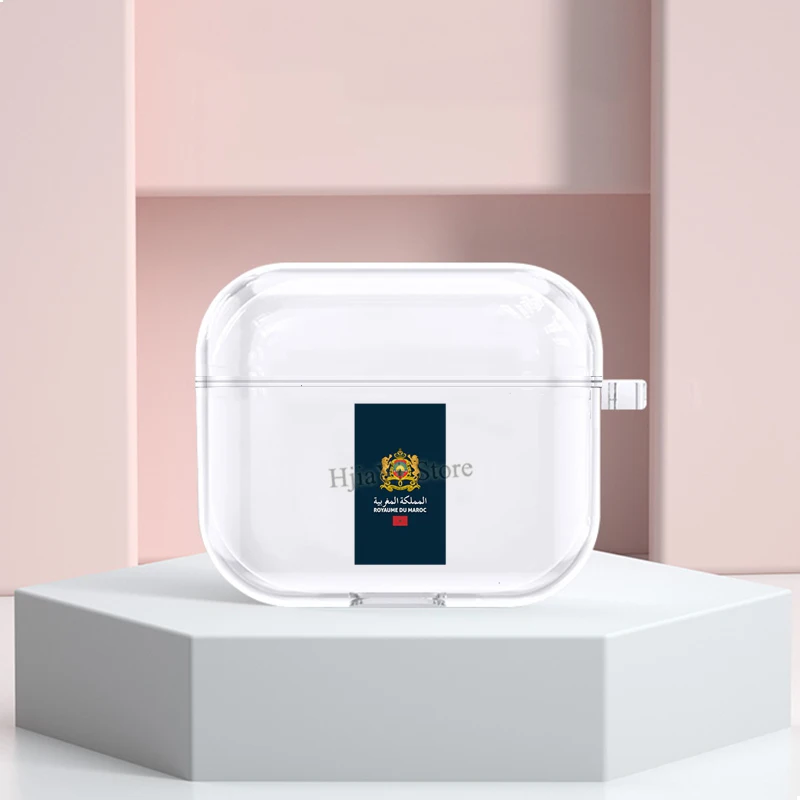 

Чехол с гербом оружия с марокканским флагом для AirPods 3 2021, чехол для беспроводных Bluetooth наушников Apple Airpods 2 1 Pro, чехол