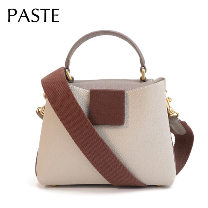 Шикарная сумка в форме ведра из натуральной кожи Маленькая женская через плечо