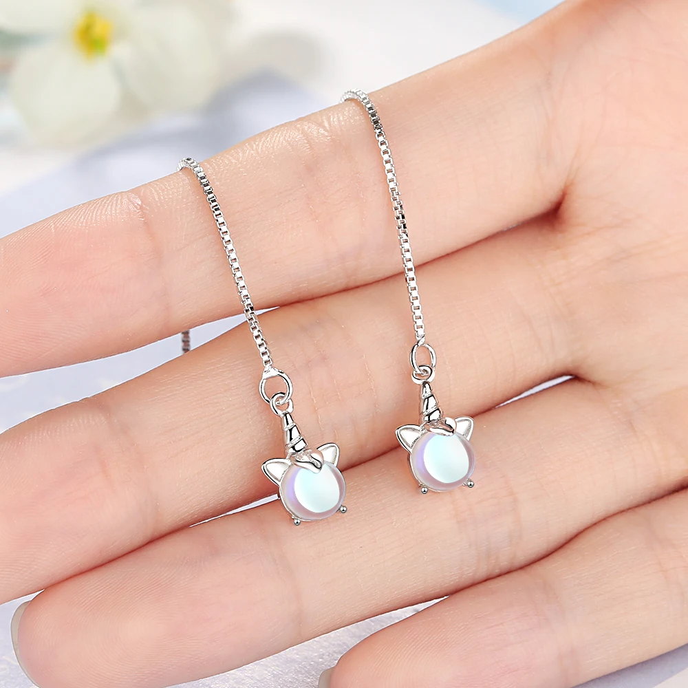 Todorova модные серьги для женщин фэнтези градиент кристалл единорог кисточка Ушная