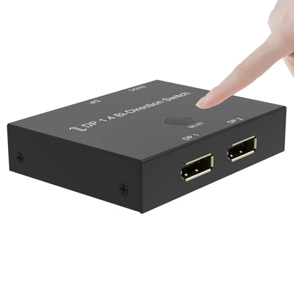 Двунаправленный переключатель/разветвитель DP1.4 1x2 или 2x1 ручной переключатель