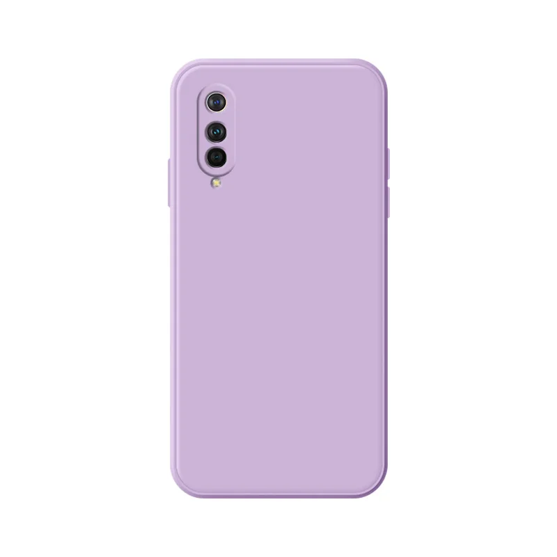 

For Xiaomi cc9 Soft TPU Silicone Protective Square Phone Case Simple Purea Colors Back Cover Fundas