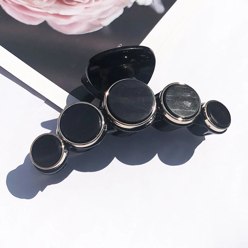 Заколка для волос женская с кристаллами и жемчугом пластиковая - купить по