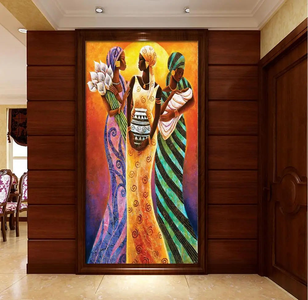 [Самоклеящаяся] 3D черная женщина WG592 настенная бумага роспись фотография живота |