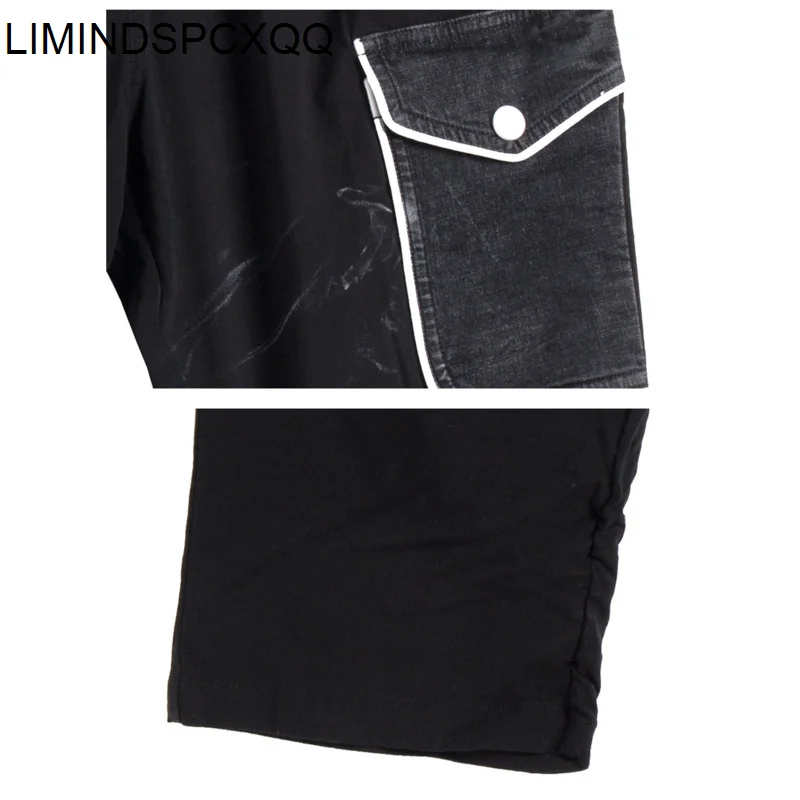 

LIMINDSPCXQQ 2021 British Summer Ladies Punk Zippers Trousers Womens Elastic Waist Black Pantalons Female Oversized Harem Pants