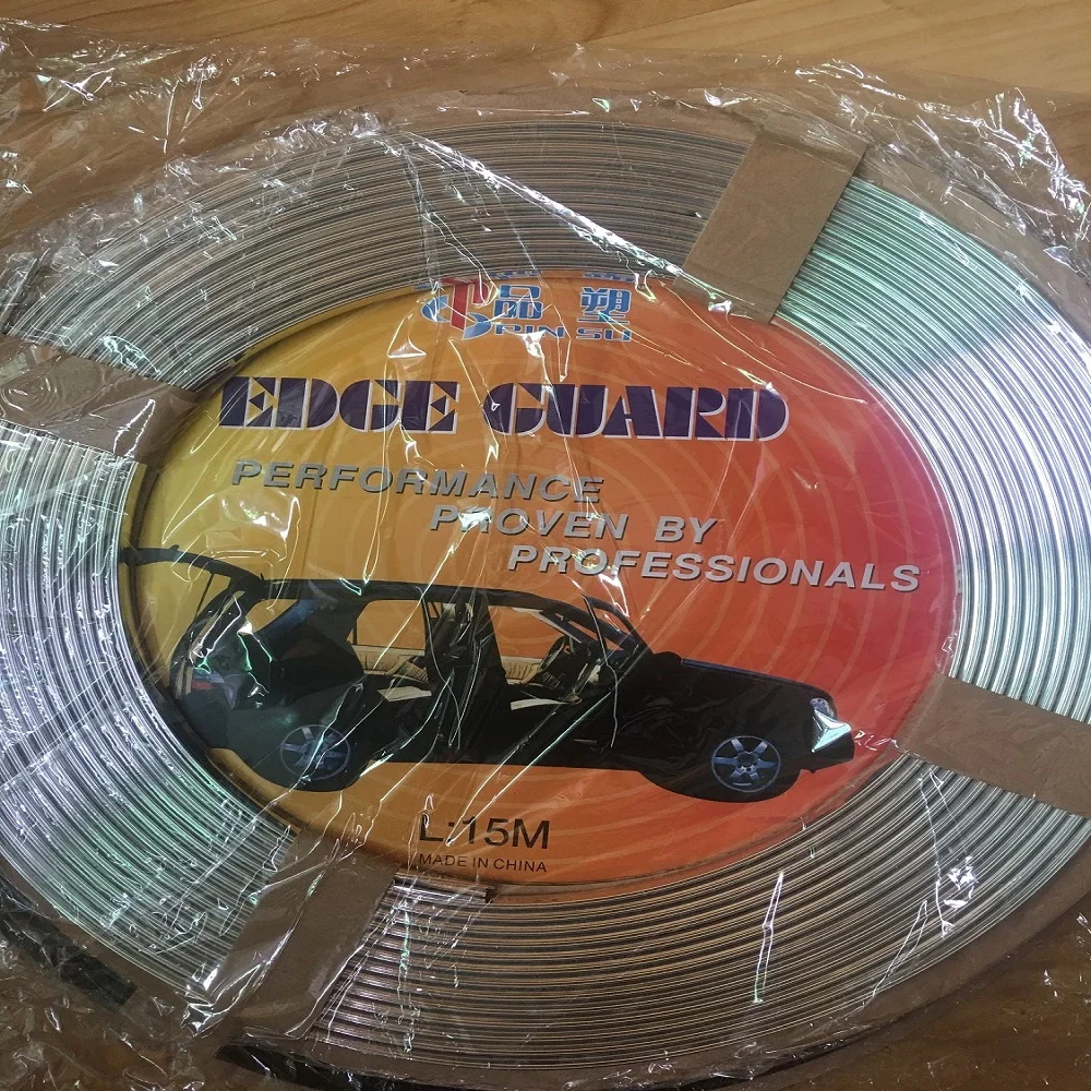 15 м &quotU&quot стиль 6 мм серебристо-черный хромированный край автомобильной двери