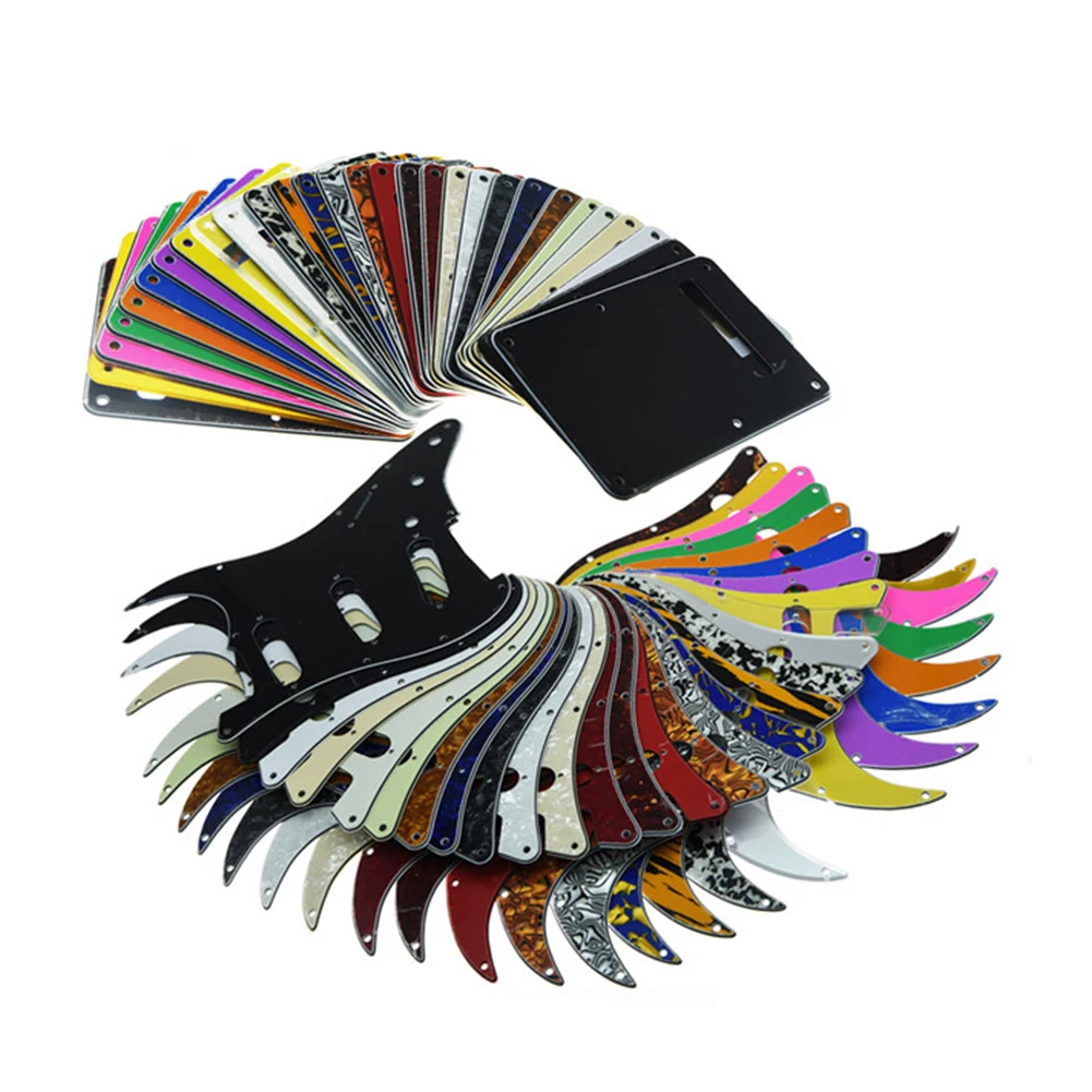 

3 Ply 11 Holes Guitar Pickguard With Back Tremolo Cover High Quality PVC Celluloid SSS Guitar Scratch Plate Parts Accessories