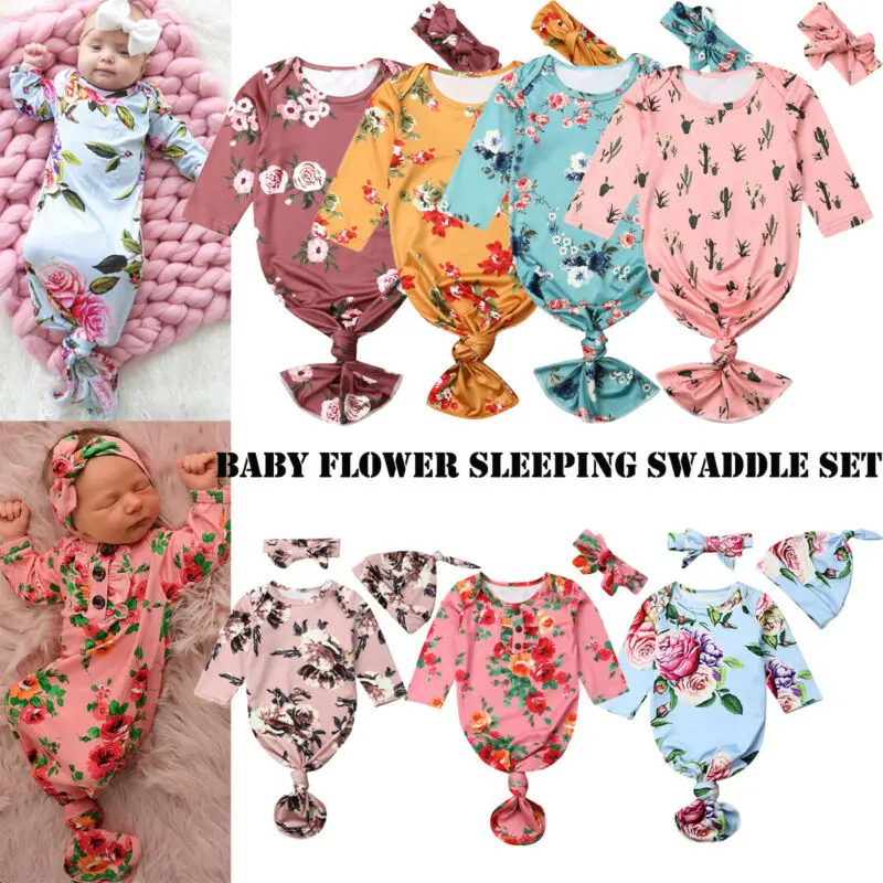 Спальные мешки для новорожденных принцесс цветочная ткань одеяло пеленания с