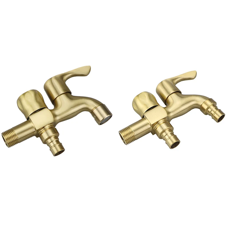 

Brass Double Using Washing Machine Faucet Bathroom Corner Faucet Tap Garden Outdoor Mixer