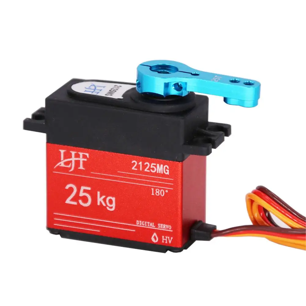 

Yfashion Servo 25Kg High Torque Waterproof Digital Servo with 25T Metal Servo Arm for RC Car Boat Helicopter Airplane Part