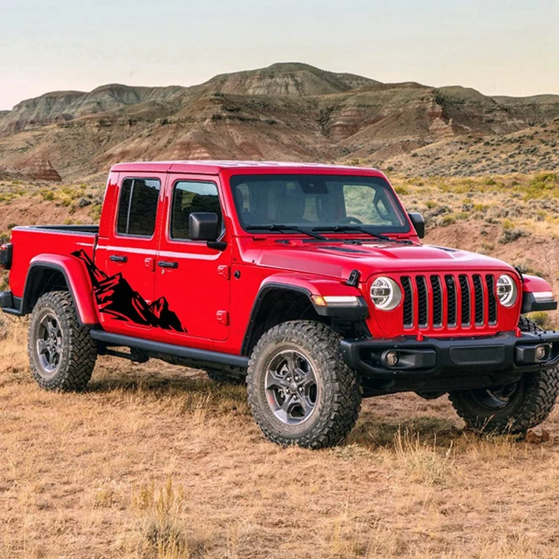 

2Pcs 80X40CM Car Off-Road SUV Pickup Truck Side Body Sticker Mountain Decals Sticker for SUV Truck Off-Road Car