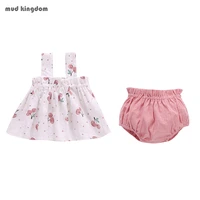 mudkingdom cute baby girl bloomer outfit summer fruity tank top set cute sleeveless baby summer 2pcs outfits with baby