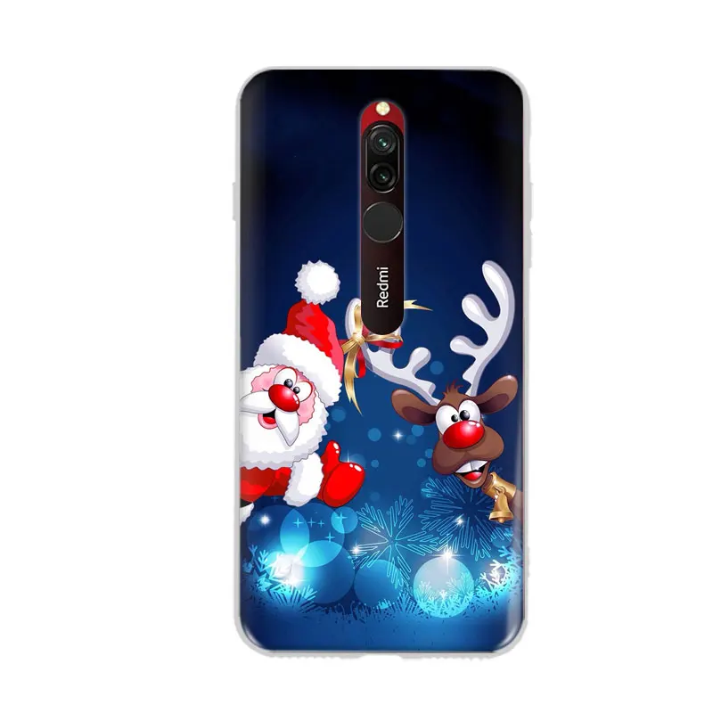 Чехол из ТПУ для Xiaomi Redmi Note 8T 8A 10 8 Pro CC9 Merry Christmas new year santa claus Elk с милым рисунком