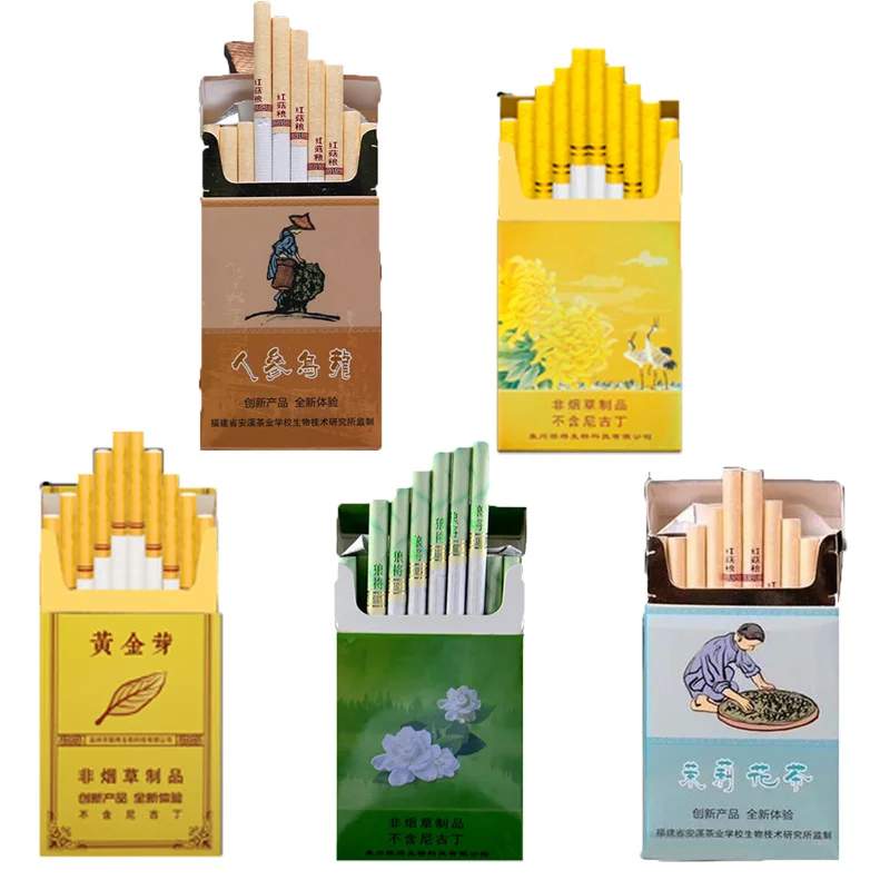 FIve packs Отличный Чай травяные сигареты очистка легких, чтобы бросить курить не никотин и табачные сигареты чай - Цвет: FIve packs