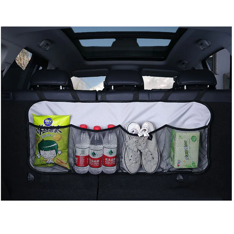 Car Rear Seat Back Storage Bag Multi Hanging Nets Pocket Trunk Organizer Auto Stowing Tidying organizer for car | Автомобили и