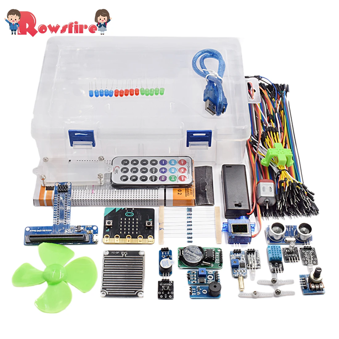 Rowsfire 1 Набор микробит Графический программирующий стартовый сенсор набор для