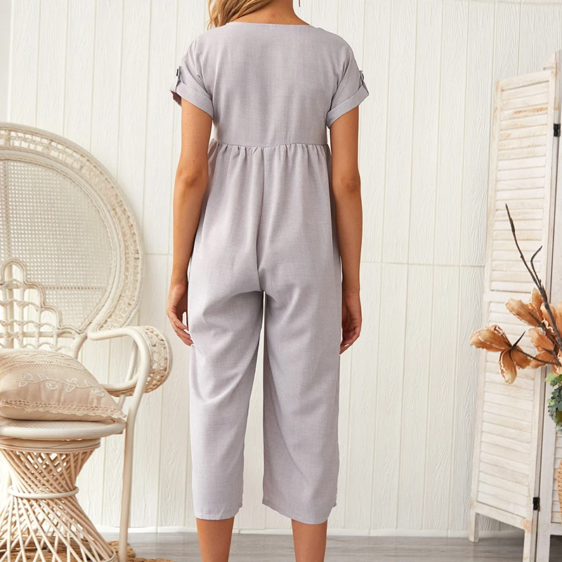 Женский Повседневный комбинезон тренд свободные брюки элегантный однотонный