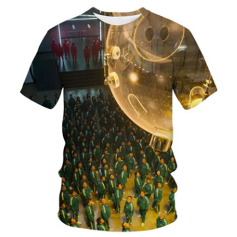 

Korean Squid Game Short Sleeve Kawaii Cartoon Children's Top 456 Graphic T-shirt Boys and Girls Universal Harajuku Fashion Top