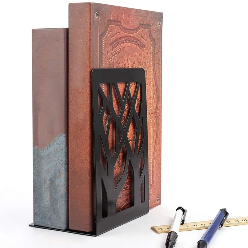 

Metal Bookends for Heavy Books - Book Ends,Bookends for Shelves,Bookend Supports on Office Desk,Book Shelf Holder Home
