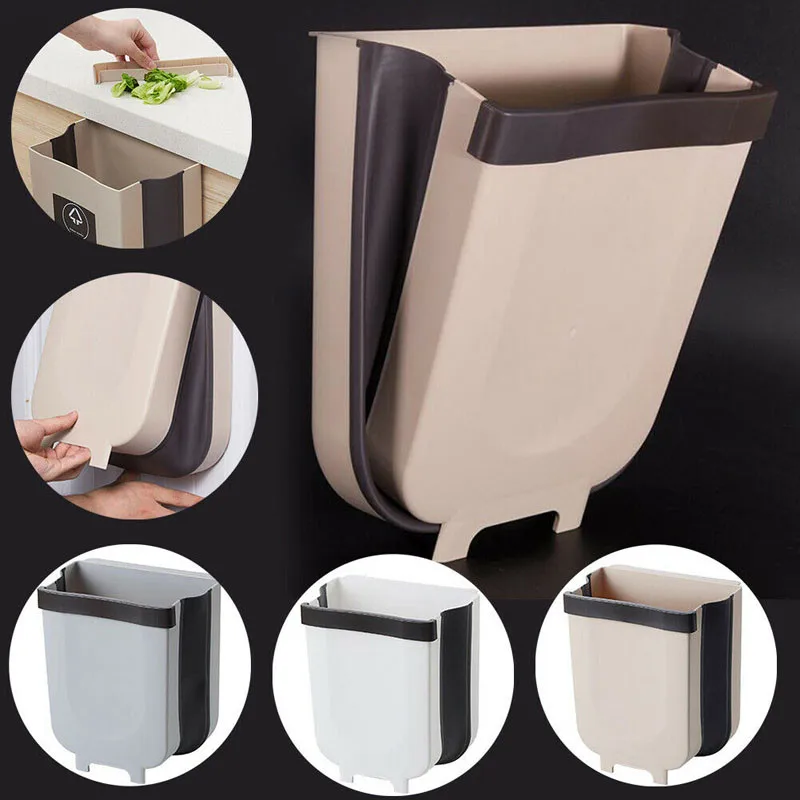 Складное мусорное ведро для кухни висящее двери шкафа настенный мусорный