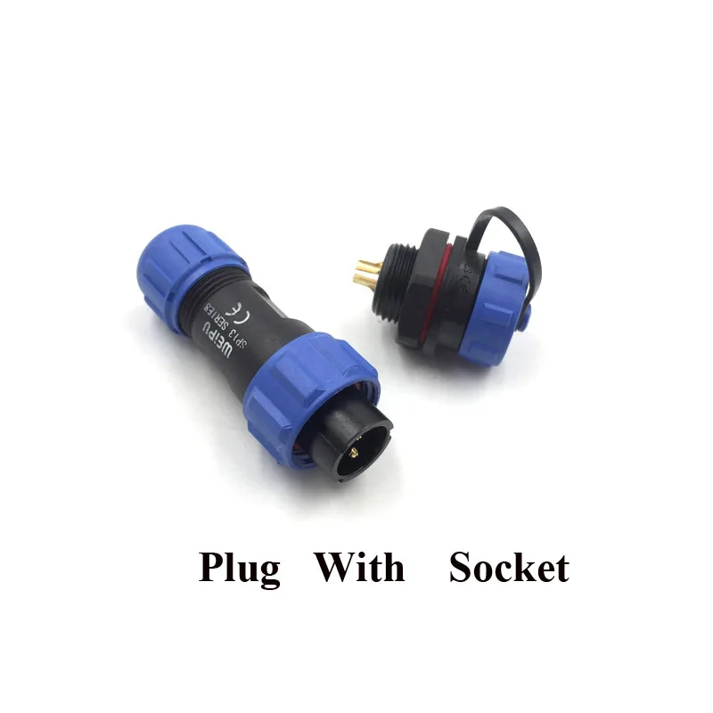 Plug With Socket Разъем Weipu SP13 на возраст 2, 3, 4, 5, 6, 7, 9 Pin IP68 круговой комплект пара с разъемом «папа»+ розеточная часть соединителя SP1310P*/SP1312S - Цвет: Plug With Socket