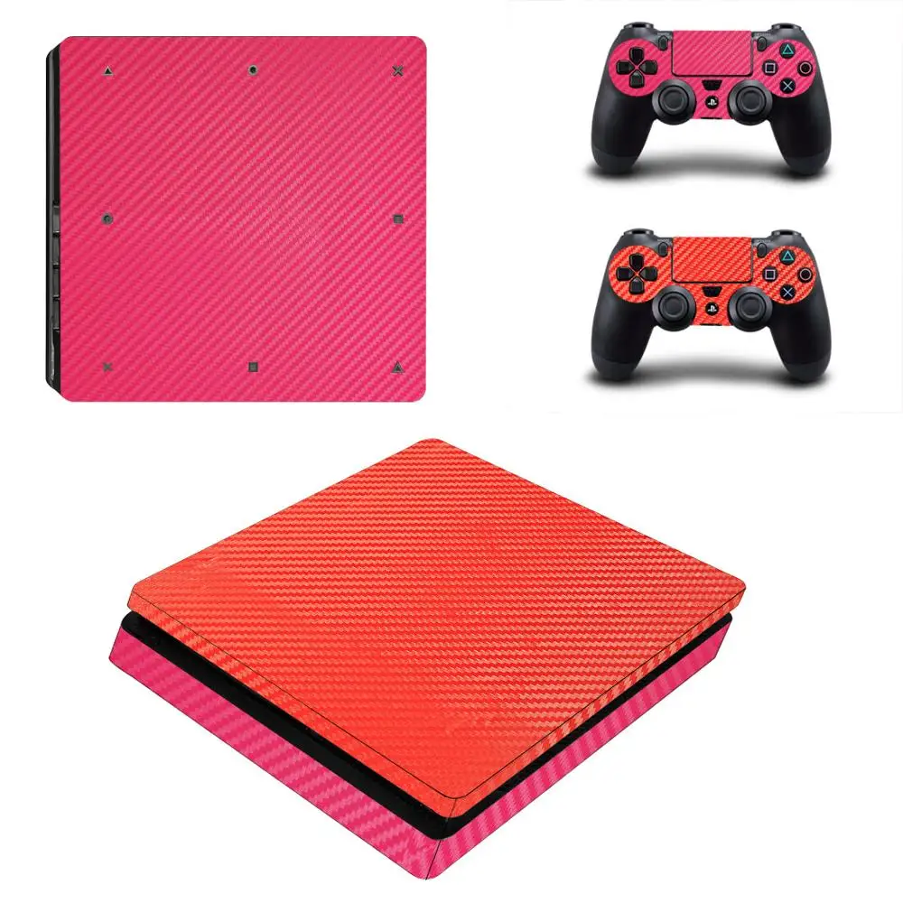 PS4 тонкие наклейки из углеродного волокна Play station 4 тонкий кожи наклейка Стикеры