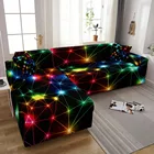 Эластичный чехол на диван, растягивающийся угловой диван для L-образного дивана, чехол на диван, чехлы для гостиной, 234-местный, Galaxy Psychedelic